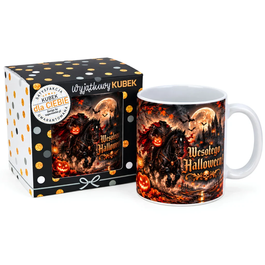 Kubek w opakowaniu na  Halloween - WESOŁEGO HALLOWEEN 3 (jeździec) – #3309-H5