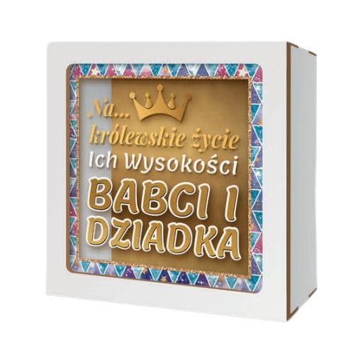Skarbonka z okienkiem – Ich Wysokości Babcia i Dziadek o złotym sercu – dzień babci i dziadka #3301BD2