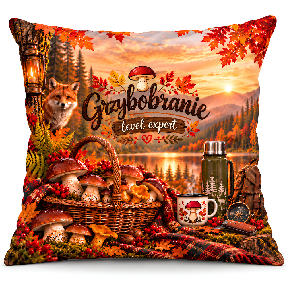 Jesienna Poduszka dla Jesieniary – GRZYBOBRANIE LEVEL EXPERT – #3335-J5