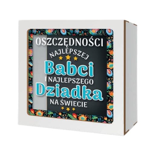 Skarbonka z okienkiem – Najlepsza Babcia i Najlepszy Dziadek na świecie – dzień babci i dziadka #3301BD1