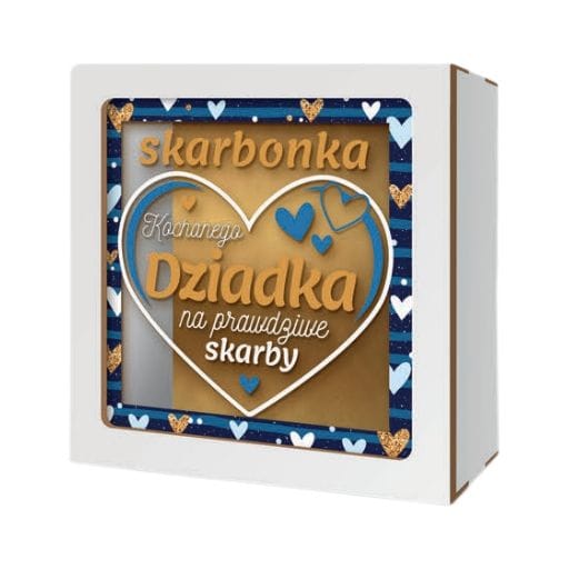 Skarbonka z okienkiem – Kochany Dziadek prawdziwy skarb – dzień dziadka #3301D3