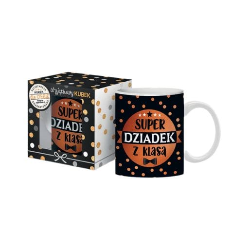 Kubek w opakowaniu - Super Dziadek z klasą - dzień dziadka #3309D2