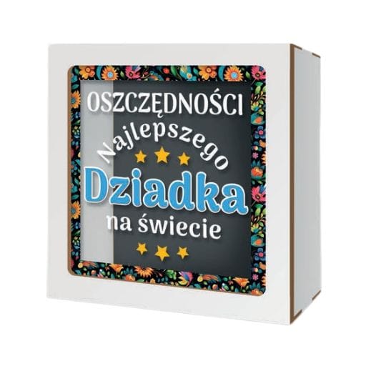 Skarbonka z okienkiem – Najlepszy Dziadek na świecie – dzień dziadka #3301D1