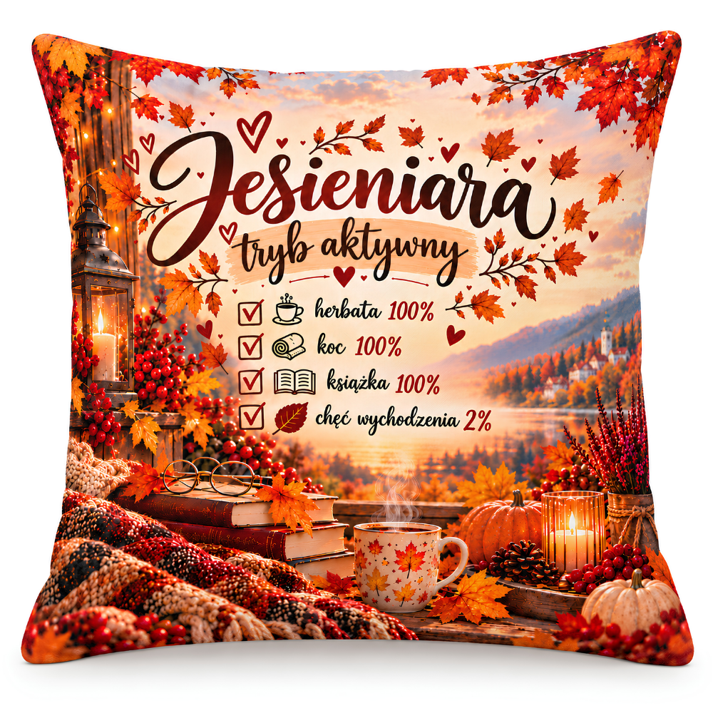 Jesienna Poduszka dla Jesieniary – JESIENIARA TRYB AKTYWNY – #3335-J3