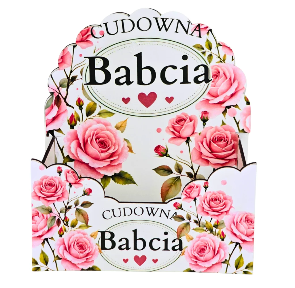 Flower box dla babci - pudełko prezentowe – dzień babci #3319B7