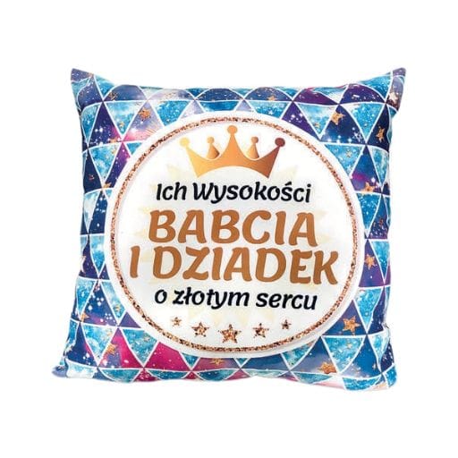 Poduszka – Ich Wysokości Babcia i Dziadek o złotym sercu – dzień babci i dziadka #3335BD2