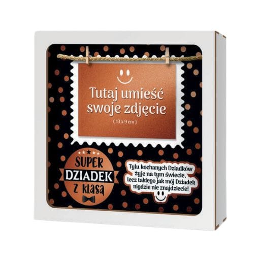 Ramka 3D na zdjęcie – Super Dziadek z klasą – dzień dziadka #3329D2