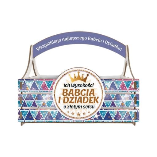 Koszyczek – Ich Wysokości Babcia i Dziadek o złotym sercu – dzień babci i dziadka #3330BD2