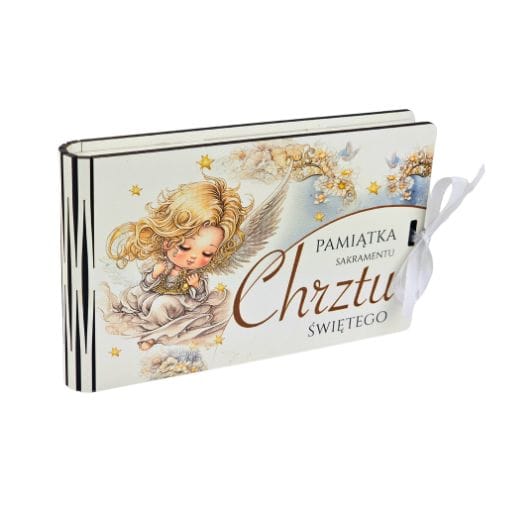 Pudełko na pieniądze banknotówka na chrzest aniołek #3302CHAN