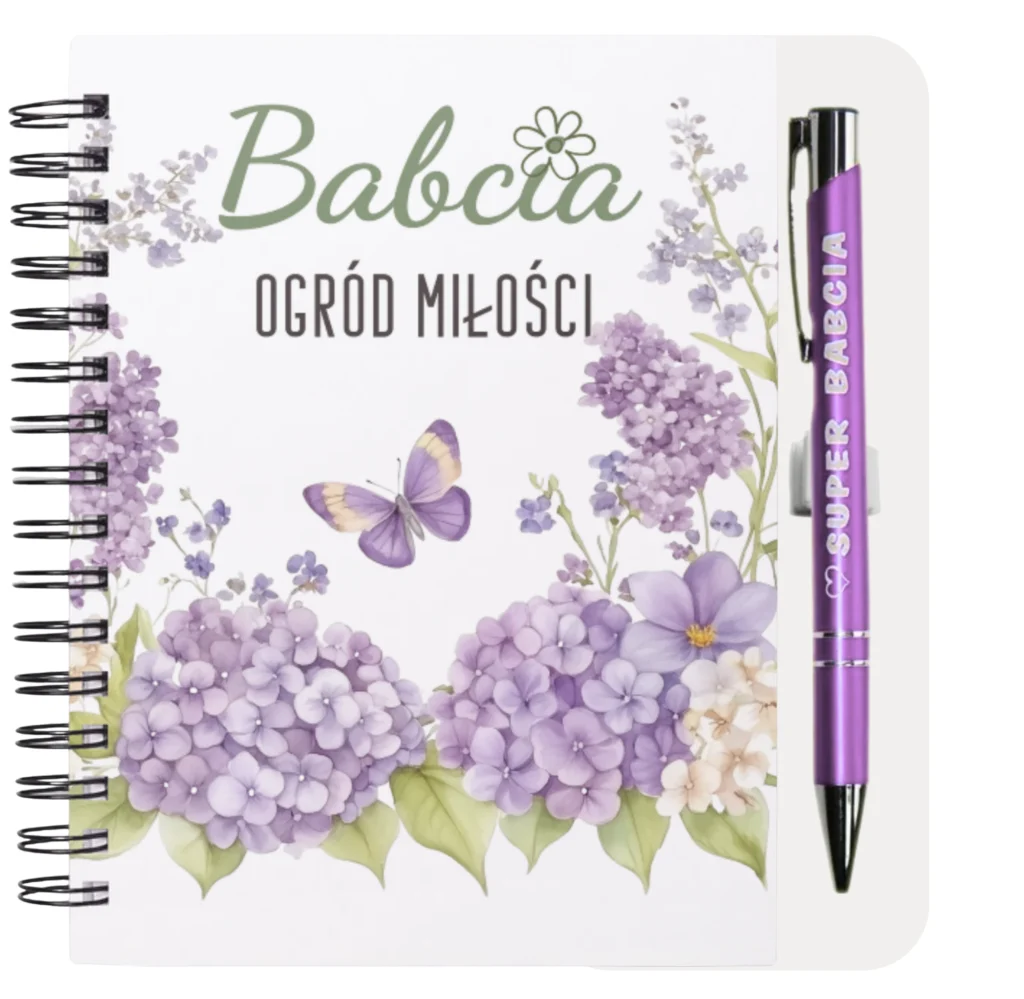 Notes z długopisem dla Babci prezent dzień babci #3362B8