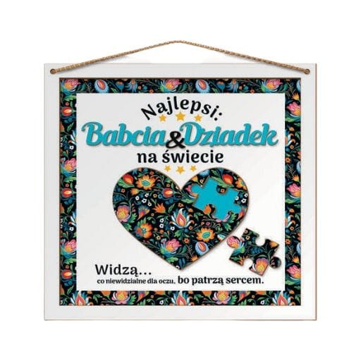Obrazek Puzzle 3D – Najlepsza Babcia i Najlepszy Dziadek na świecie – dzień babci i dziadka #3314BD1
