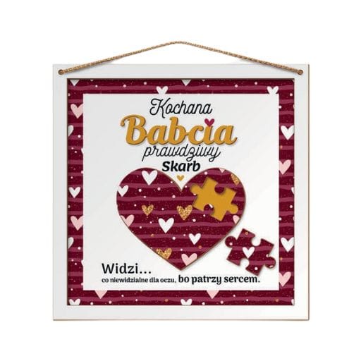 Obrazek Puzzle 3D – Kochana Babcia prawdziwy skarb – dzień babci #3314B3
