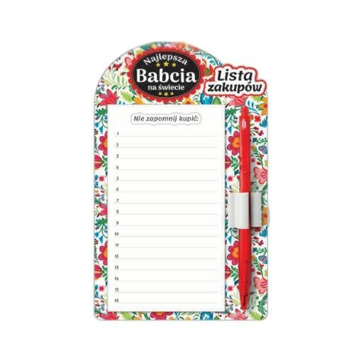 Lista zakupów – Najlepsza Babcia na świecie – dzień babci #3331B1