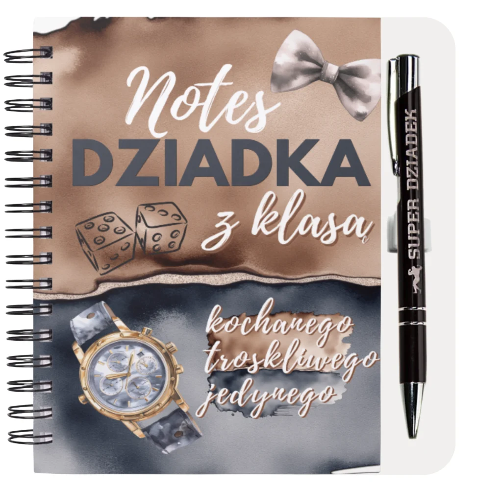 Notes z długopisem dla Dziadka prezent dzień dziadka #3362D4