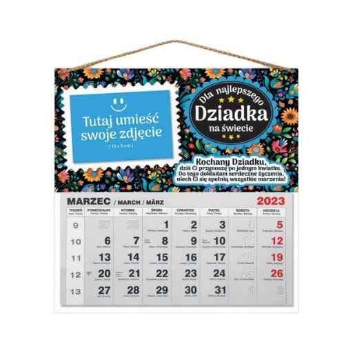 Kalendarz 2025 – Najlepszy Dziadek na świecie – dzień dziadka #3338D1