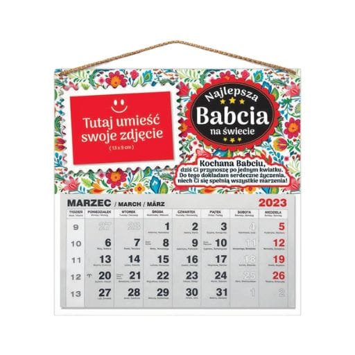 Kalendarz 2025 – Najlepsza Babcia na świecie – dzień babci #3338B1