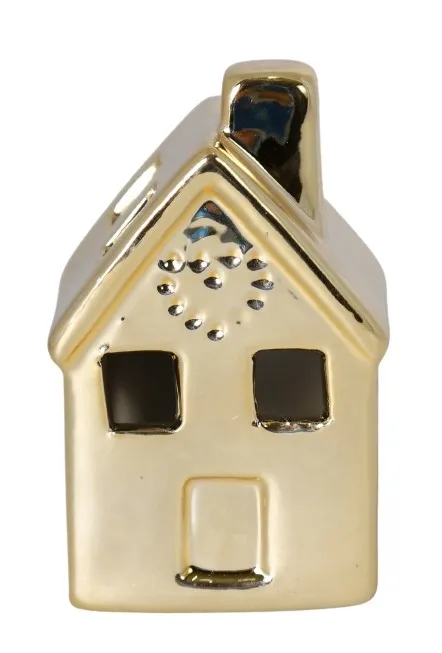 DOMEK CERAMICZNY ZŁOTY MAŁY LED 69357 - ZESTAW 6 SZT