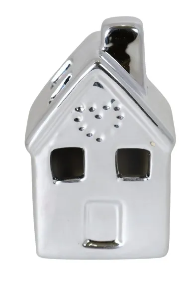 DOMEK CERAMICZNY SREBRNY MAŁY LED 69364 - ZESTAW 6 SZT