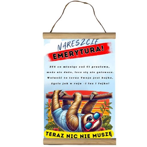 Dyplom na emeryturę życzenia - Nareszcie Emerytura teraz nic nie muszę - #3306-EM7