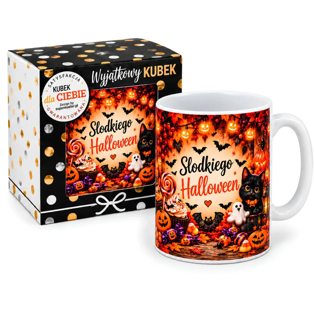 Kubek w opakowaniu na  Halloween - SŁODKIEGO HALLOWEEN – #3309-H6