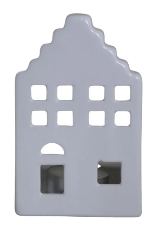 DOMEK CERAMICZNY NA T-LIGHT BIAŁY 80260 - ZESTAW 3 SZT