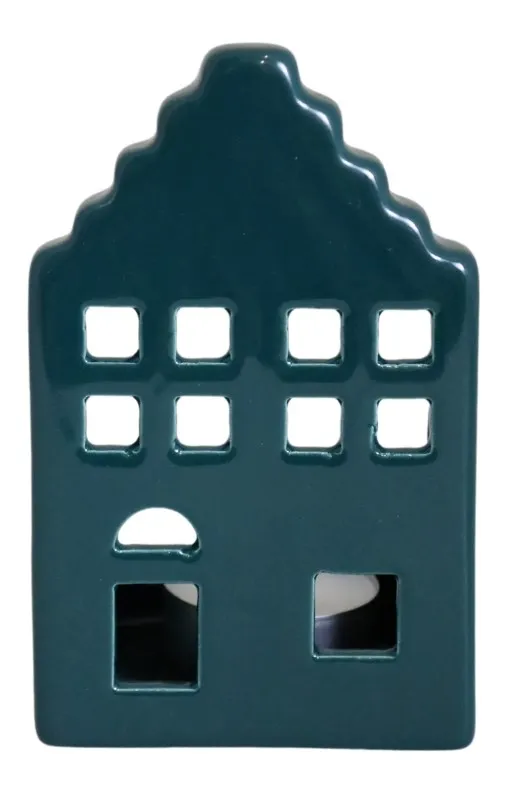 DOMEK CERAMICZNY NA T-LIGHT ZIELONY 80277 - ZESTAW 3 SZT