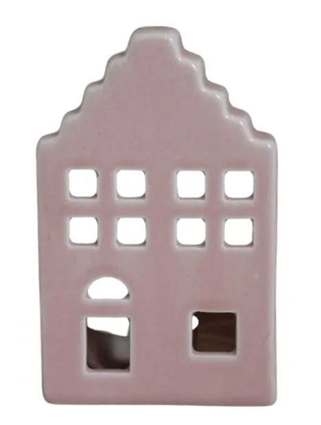 DOMEK CERAMICZNY NA T-LIGHT RÓŻOWY 80291 - ZESTAW 3 SZT