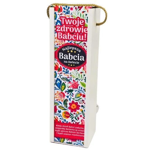 Skrzynka pudełko na butelkę alkoholu - Najlepsza Babcia na świecie - dzień babci - #3311B1